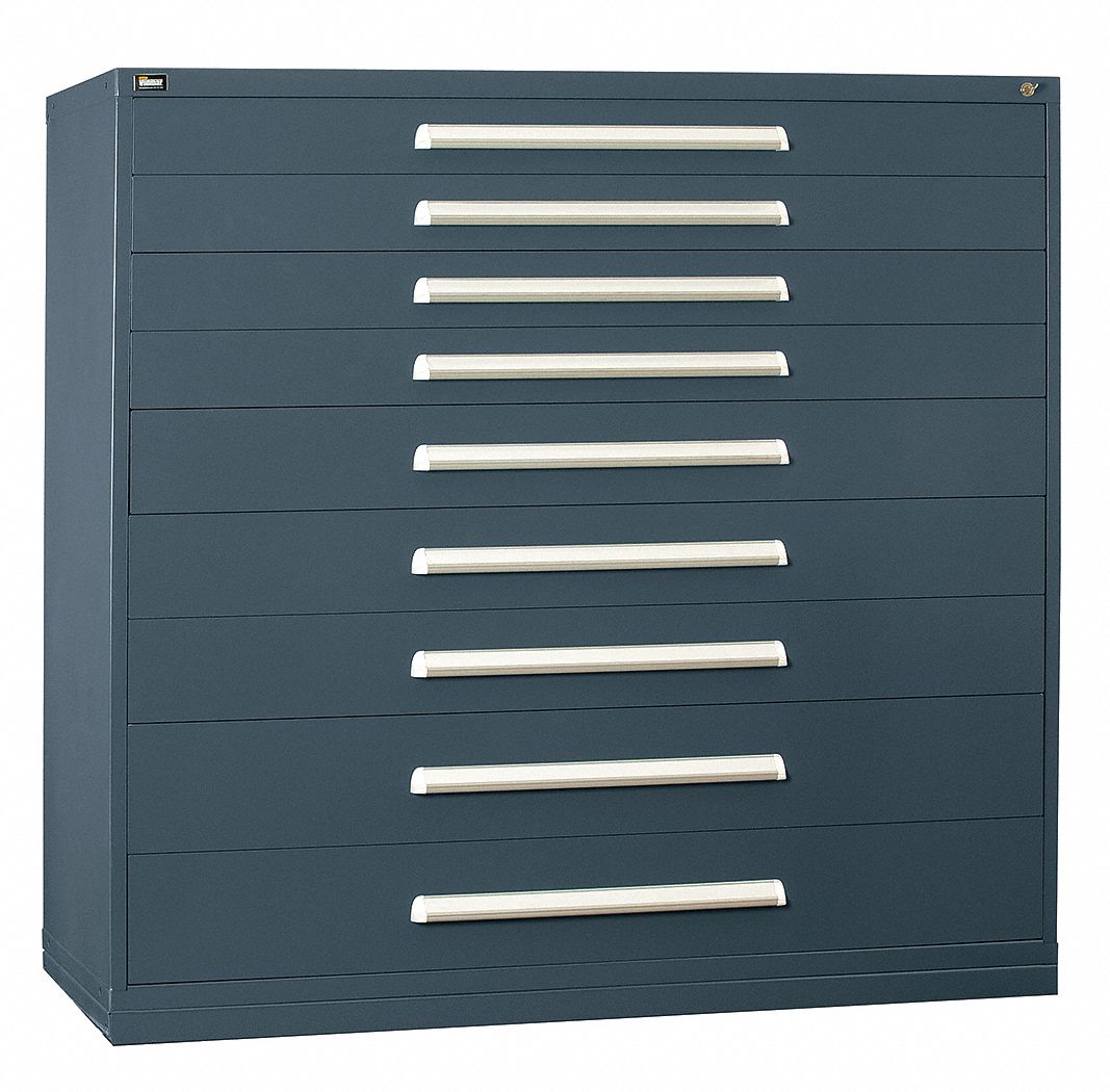 Vidmar Mod Drawer Cab 59 H 9 Drawer Light Gray MPN:RP3544ALVG