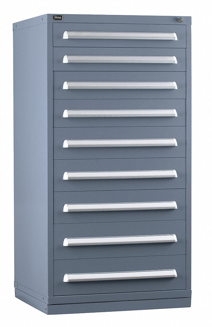 VIDMAR, 30 in x 27 3/4 in x 59 in, 9 Drawers, Modular Drawer Cabinet ...