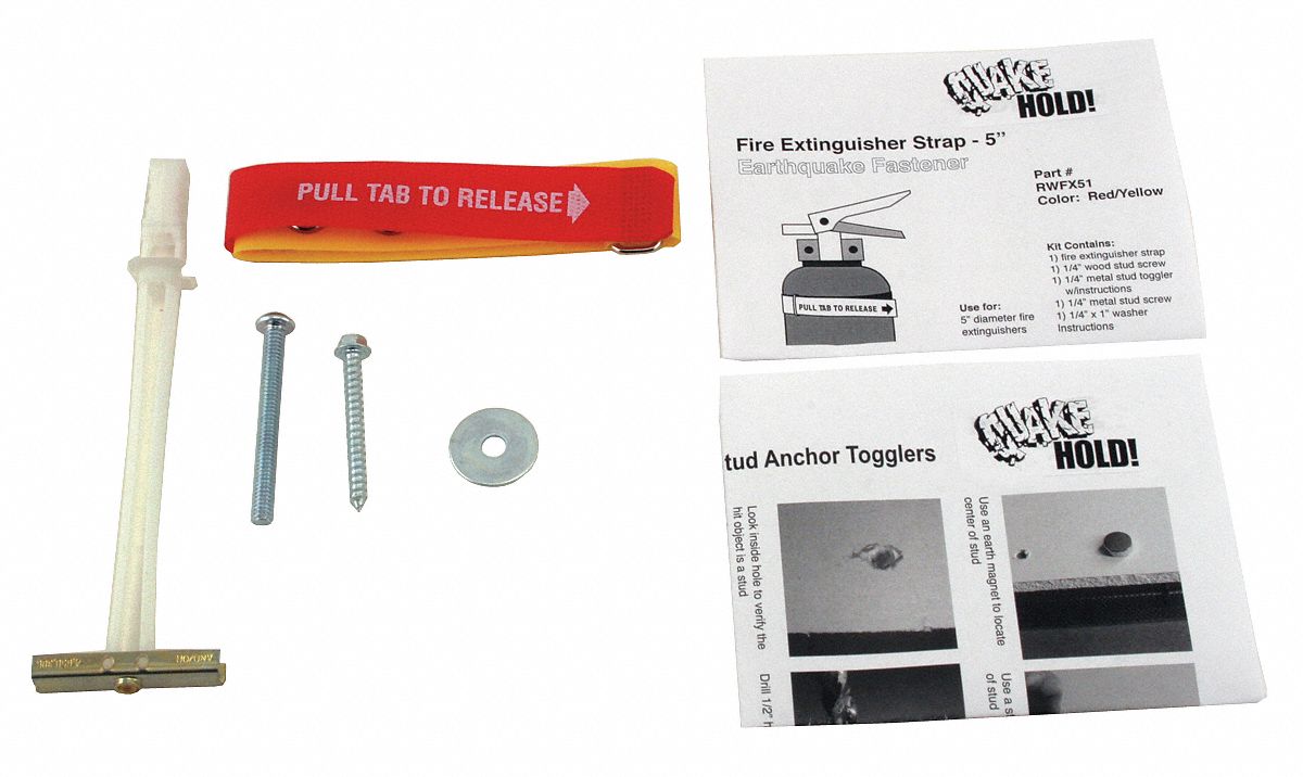 Fire Extinguisher Fastening Strap Red