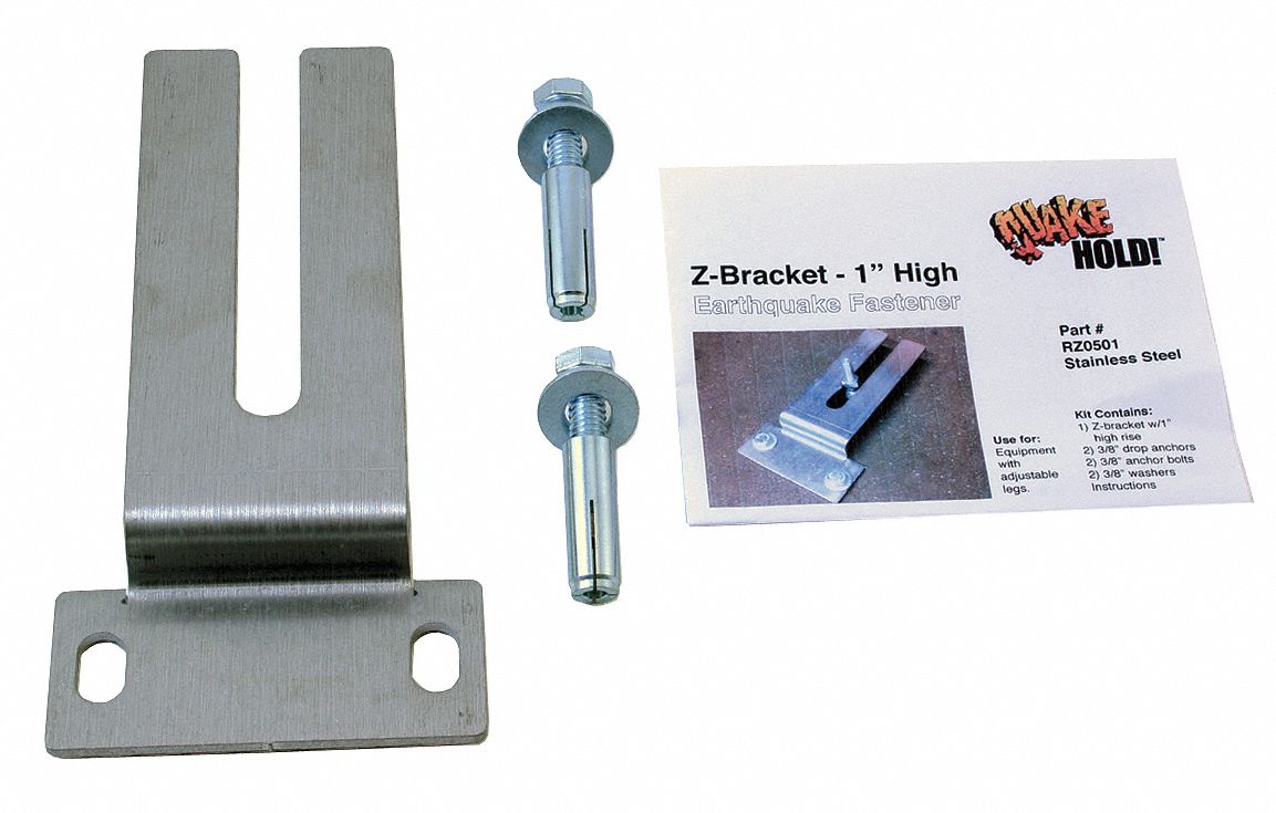 HIGH Z-BRACKET,1 IN,STAINLESS STEEL