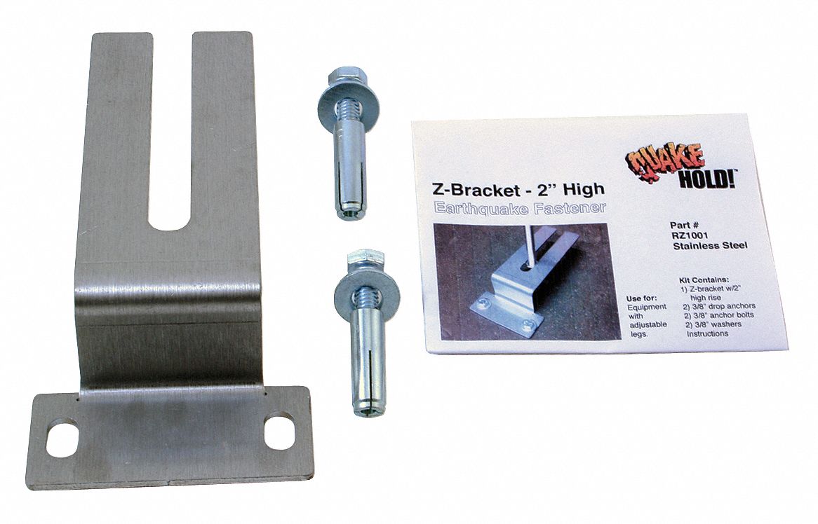 HIGH Z-BRACKET,2 IN,STAINLESS STEEL