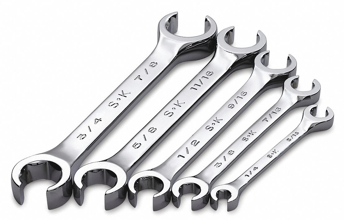 12D225 - Flare Nut Wrench Set 5 Pieces 6 Pts