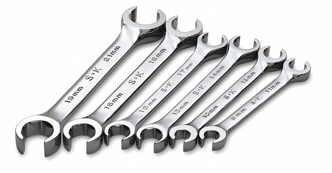 12D226 - Flare Nut Wrench Set 6 Pieces 6 Pts