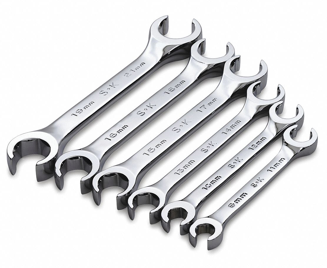 12D228 - Offset Flare Nut Wrench Set 6Pieces 6Pts