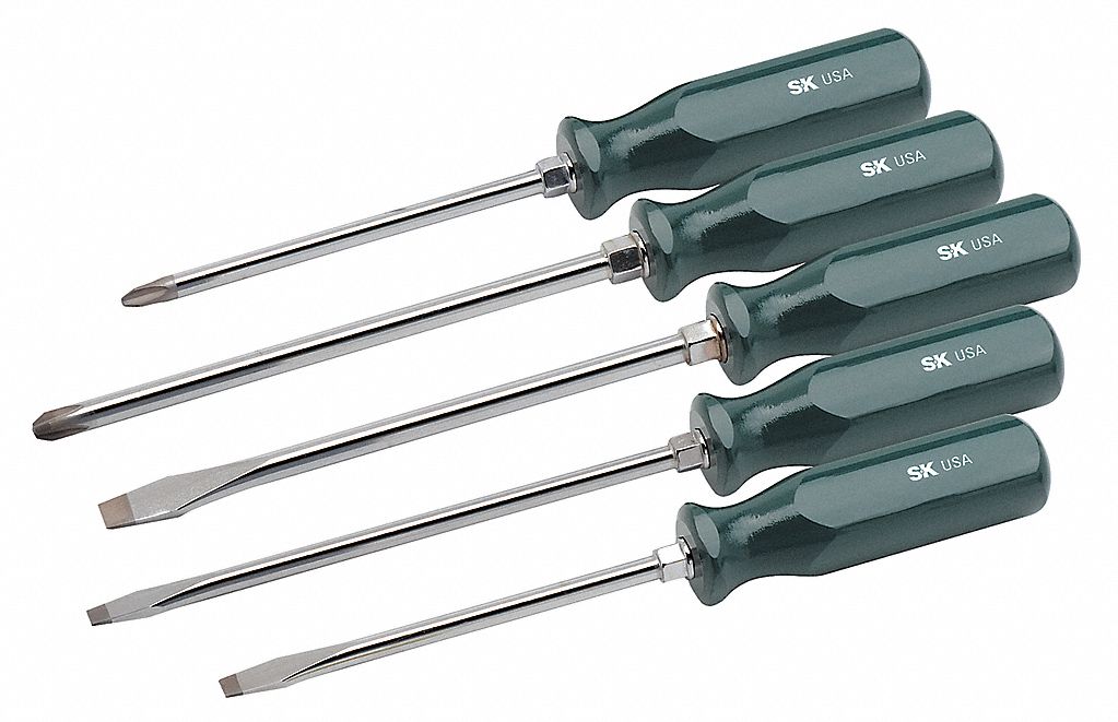Screwdriver Set, Assorted, Number of Pieces 5 Grainger