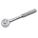 HAND RATCHET, 6 1/2 IN, CHROME, 1/4 IN