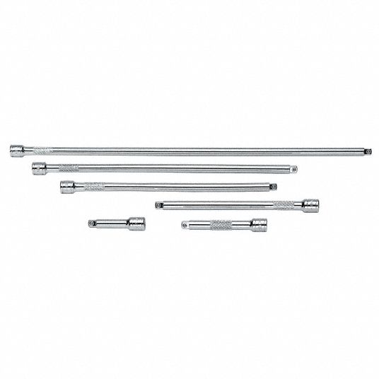 SK PROFESSIONAL TOOLS Socket Extension Set: 1/4 in Input Drive Size, 1/4 in  Output Drive Size, Std