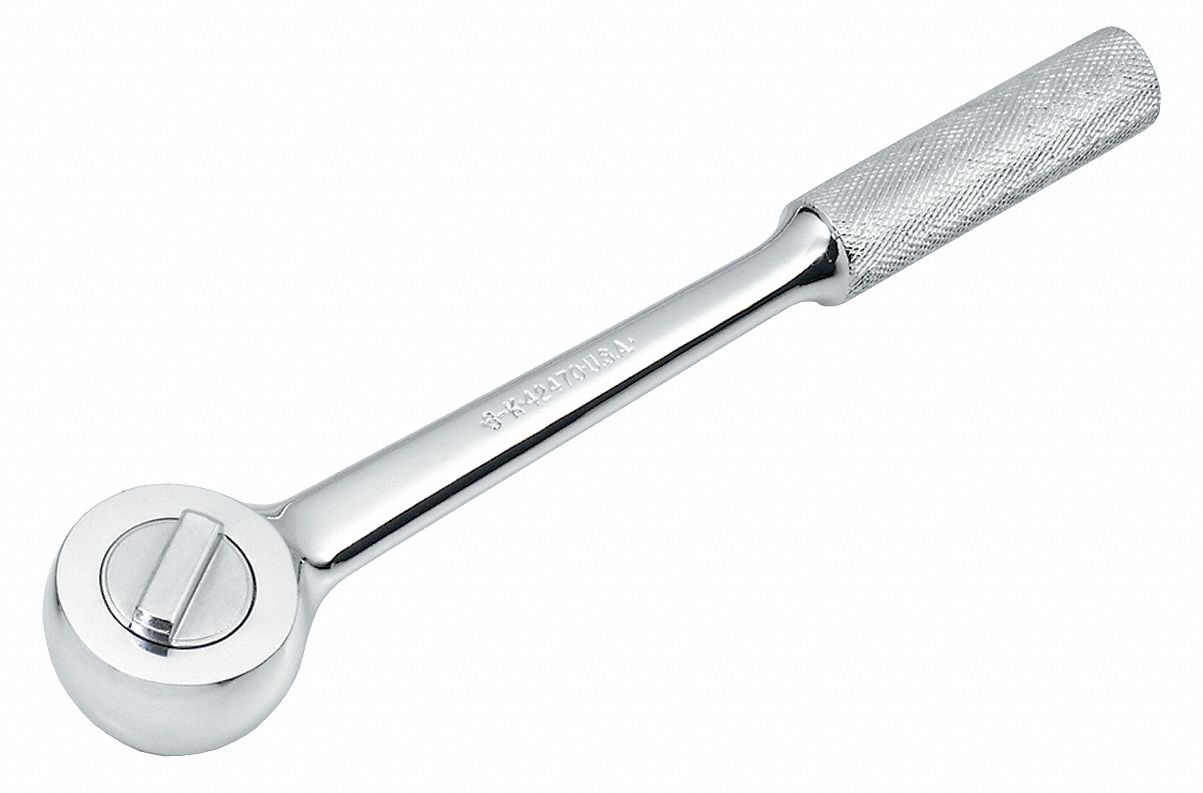 HAND RATCHET,15 IN, CHROME, 1/2 IN