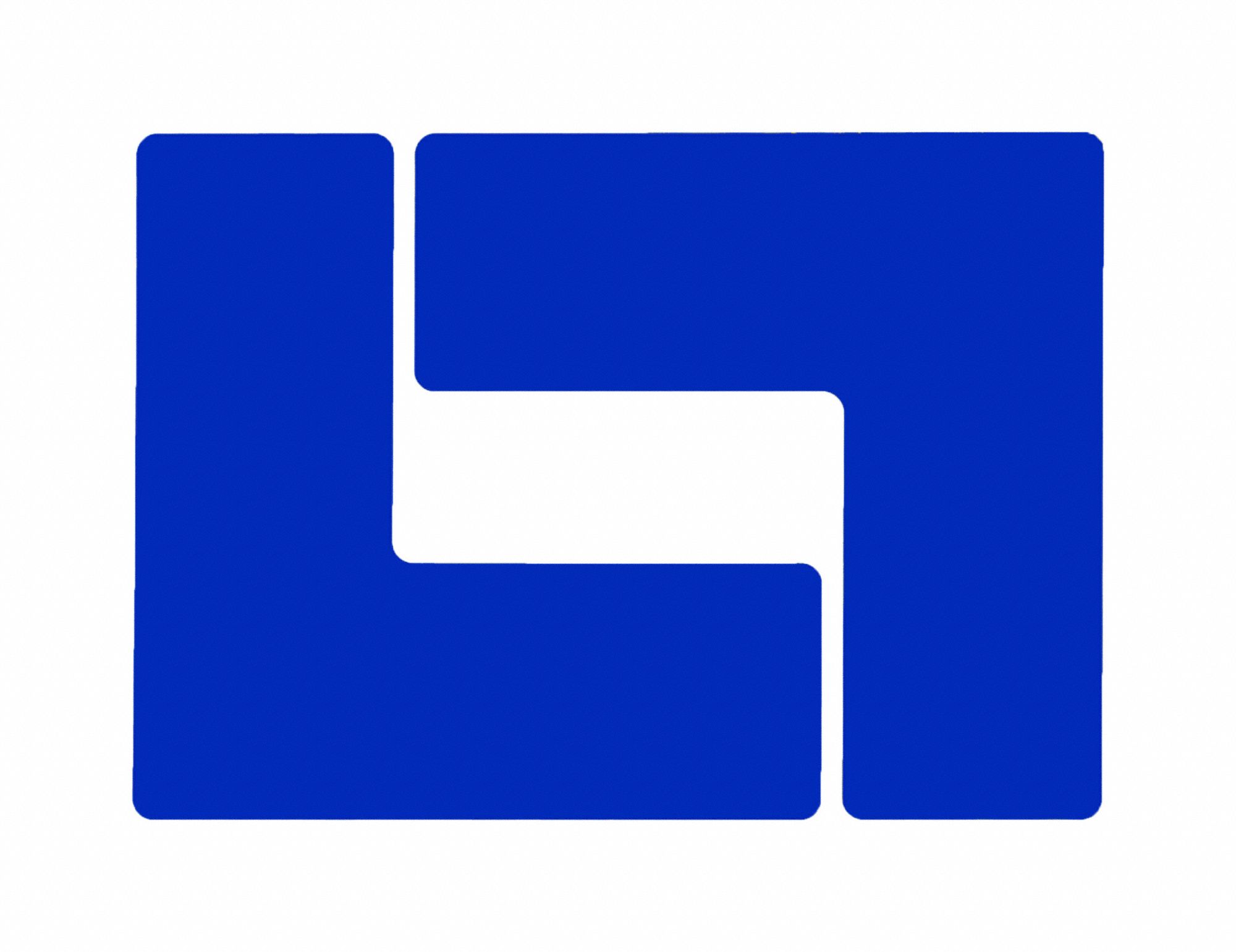 FLOOR MARKING TAPE, L, SOLID, BLUE, NO LEGEND, 3 IN X 8 IN, 8 MIL THICKNESS, BRADY, TOUGHSTRIPE, 20 PK