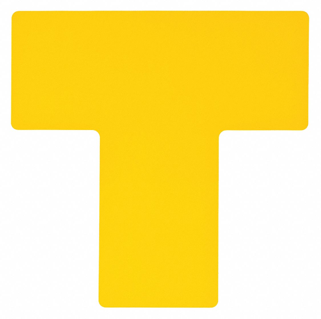 FLOOR MARKING TAPE, T, SOLID, YELLOW, NO LEGEND, 4 IN X 10 IN, 8 MIL THICKNESS, BRADY, B-514, 20 PK