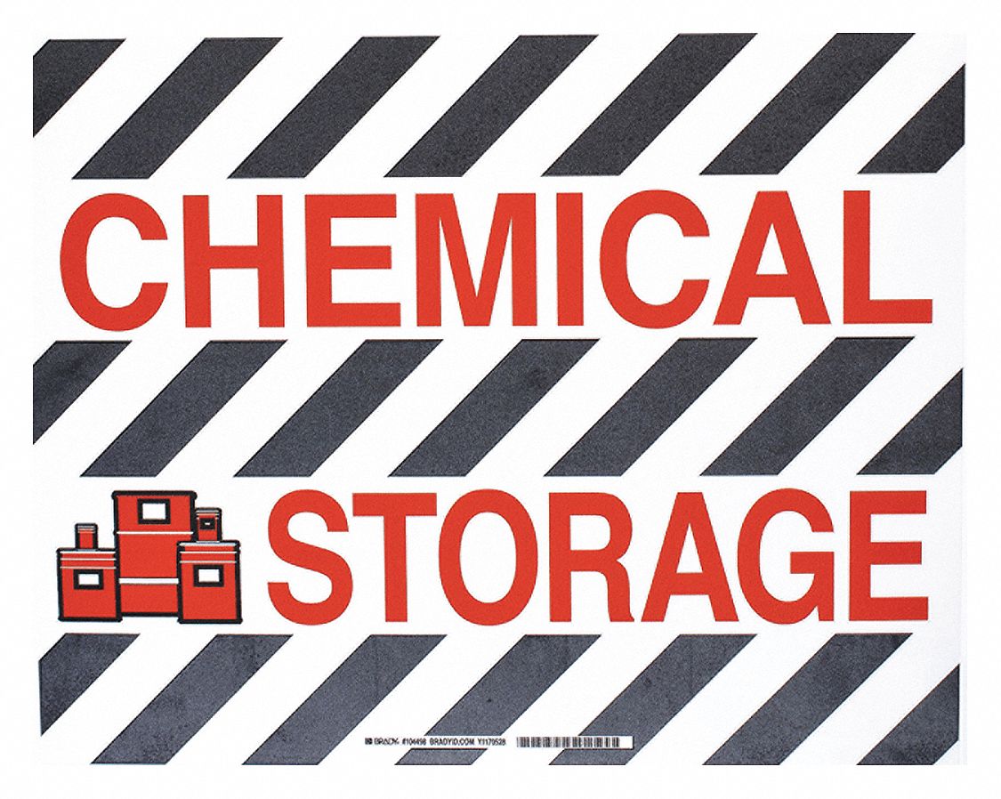BK/RD/WT CHEM STORAGE 14INX18IN