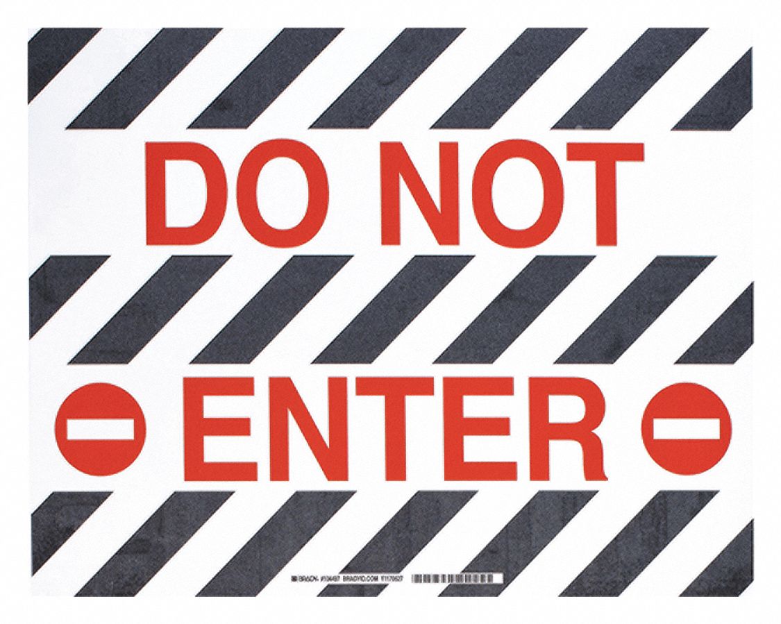 RD/BK/WT DO NOT ENT. 14INX18IN
