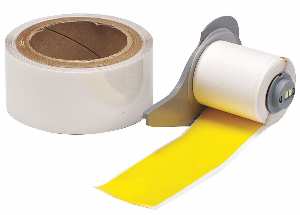 2 in x 50 ft, Polyester With Rubber Adhesive, Continuous Label Roll
