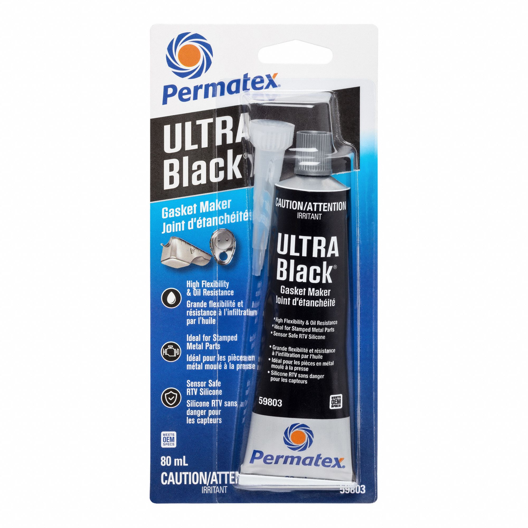 GASKET MAKER, BLACK, 3 OZ TUBE, 24 HOUR CURE