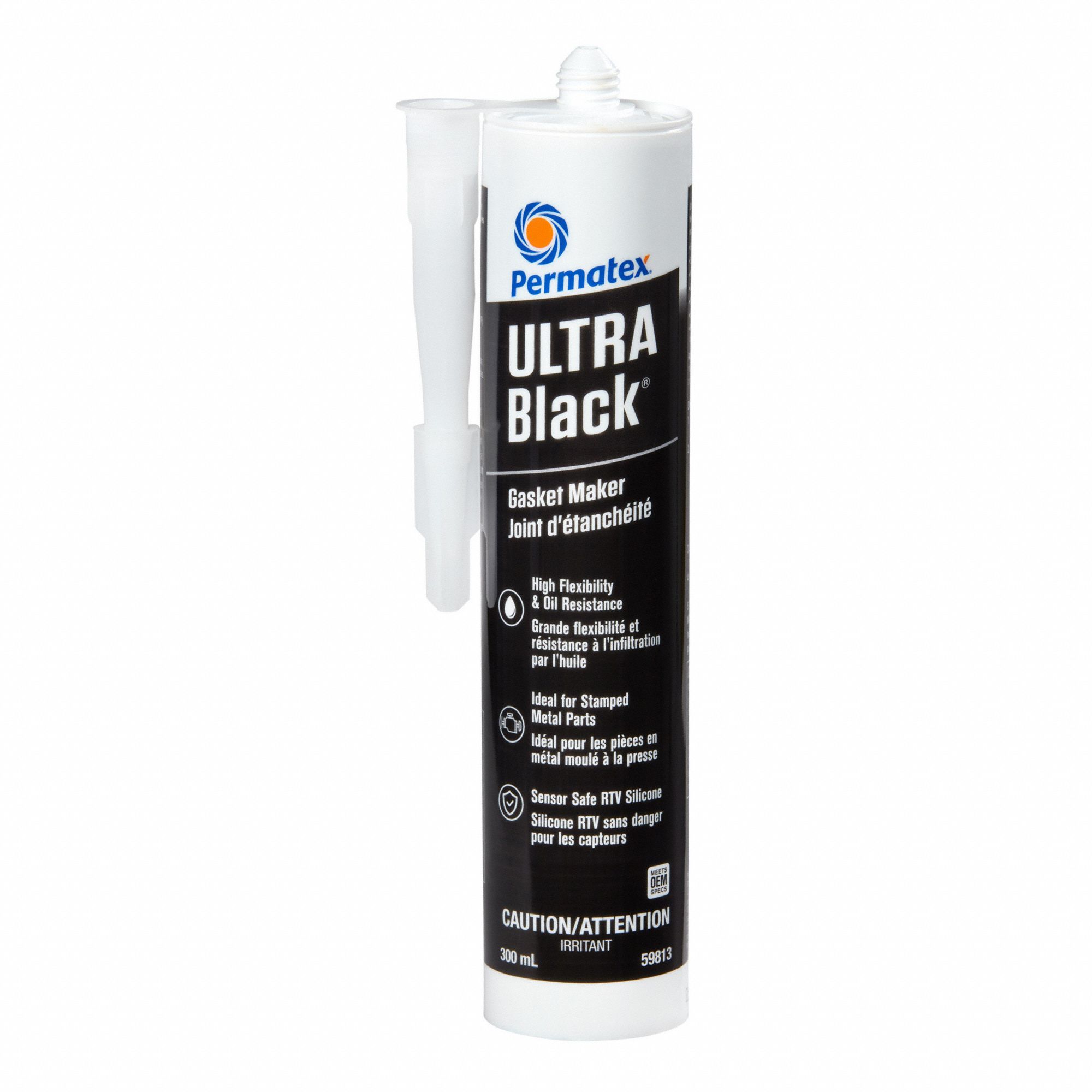 GASKET MAKER, RTV, THIXOTROPIC PASTE, TEMP RANGE -54 TO 260 ° C, CURE 24 HR, BLK, 300 ML, SILICONE