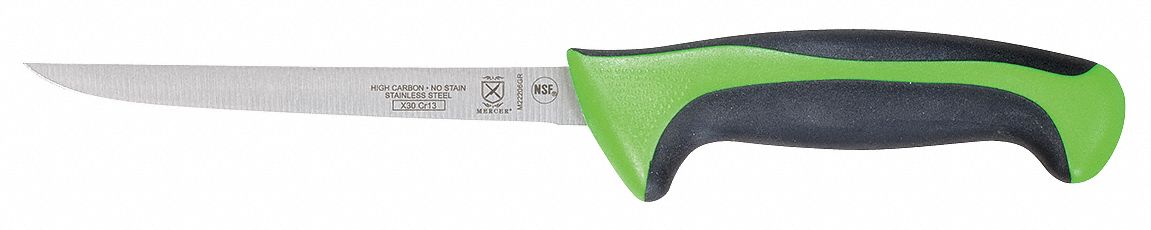 MERCER CUTLERY Cuchillo para Desposte Tipo Angosto, 6 de Longitud, Color  del Mango Verde - Cuchillería Comercial - 12E719