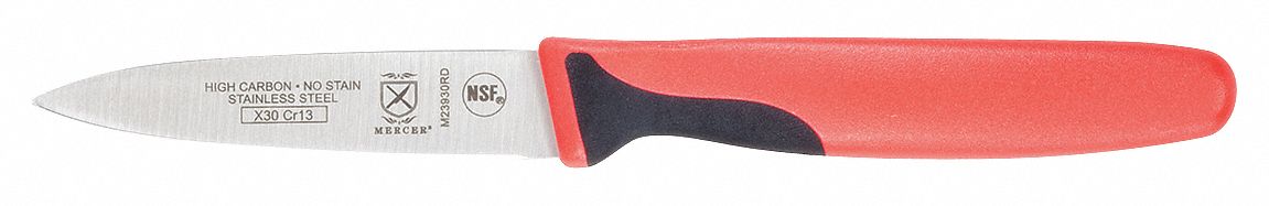 PARING KNIFE,3 IN.,RED HANDLE