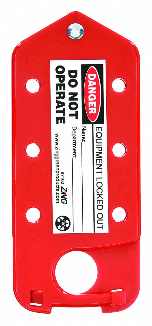 ZING, Labeled Hasp, 1 in Opening Size, Labeled Lockout Hasp 12E742