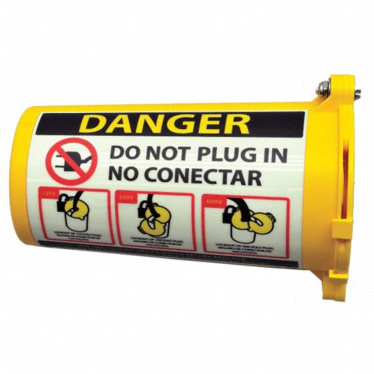 ZING Plug Lockout, Polyethylene, Max. Cord Dia. 1 1/4 in 12E7447100