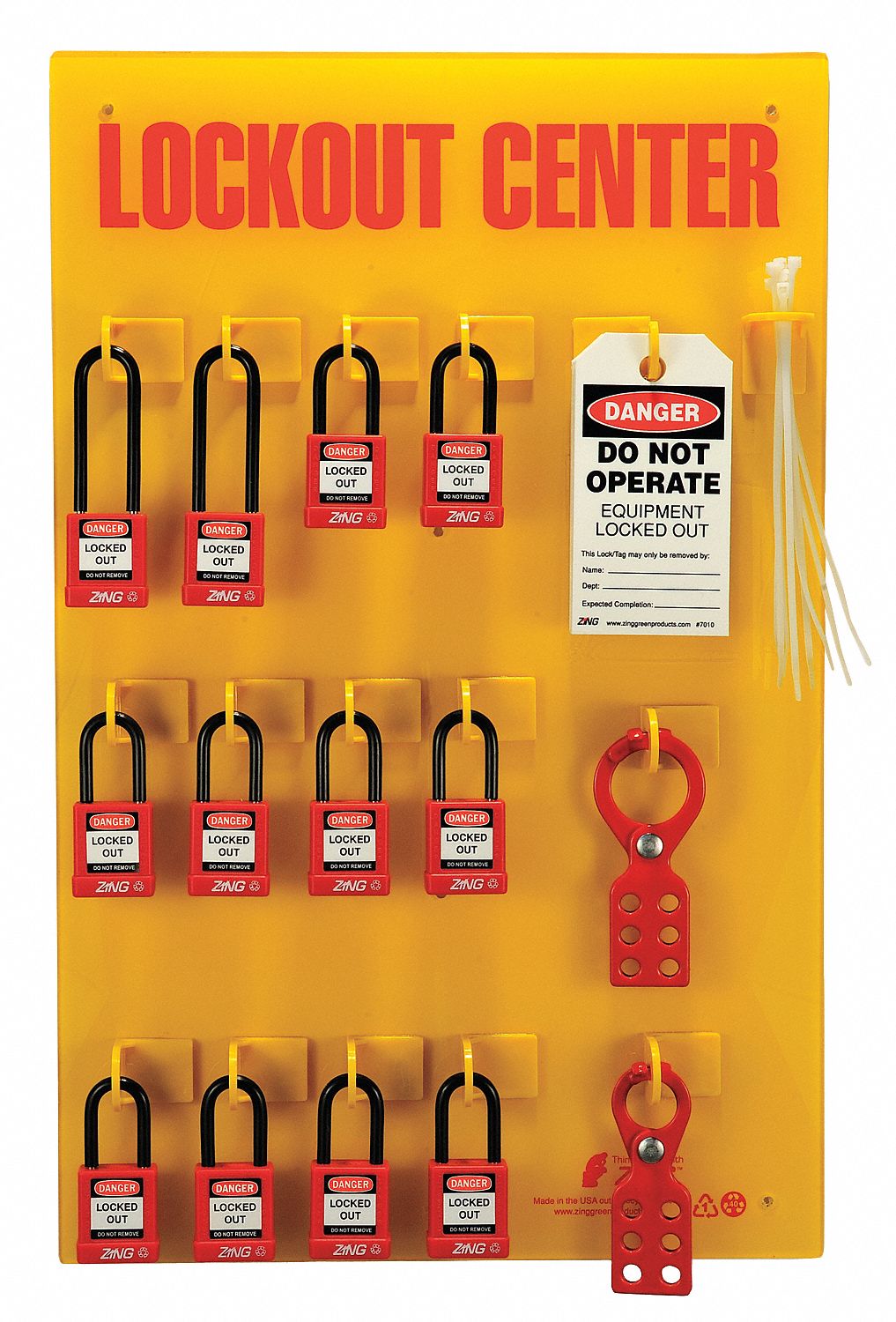 Lockout Station: 34 Components Included, Gen, Lockout Station, Keyed Different Padlocks