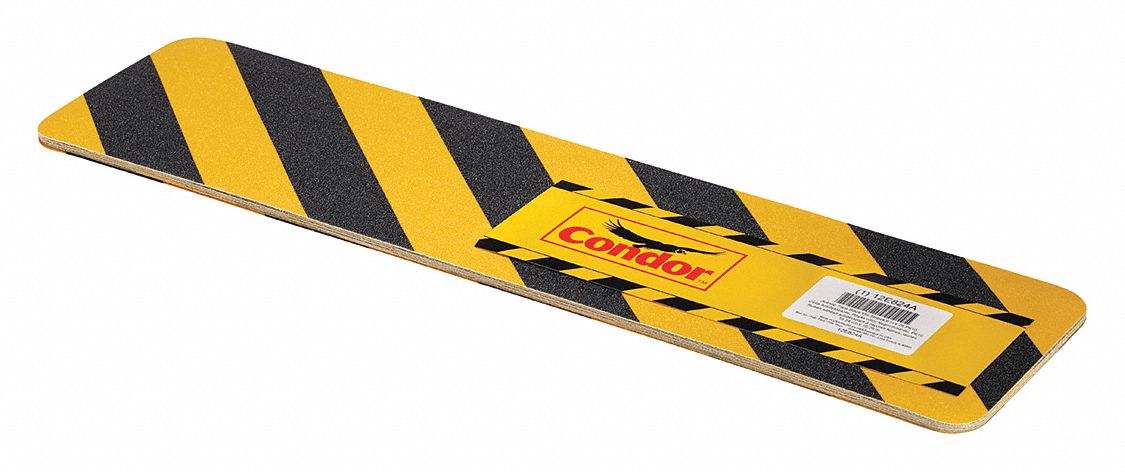 AntiSlip Tread 24 inLx6 inW BLK/YLW PK10