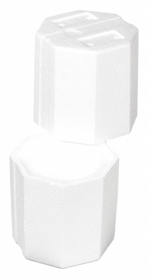 Laboratory Mailer: Bottle Holds Container, 16 3/4 in Outside Ht, 8 1/4 in Outside Lg, 3 in Inside Lg