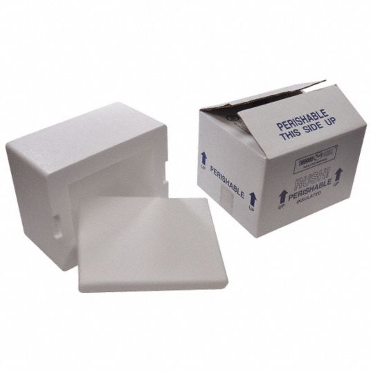 1 Box of Insulated Foam Containers: 12x10x9 - Temperature Control Solution