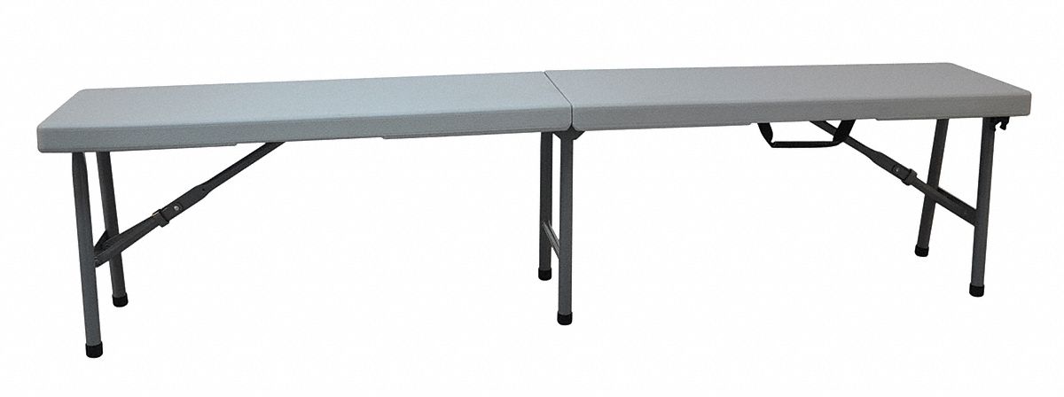 12F619 - Bench Center Folding Blow Molded Gray