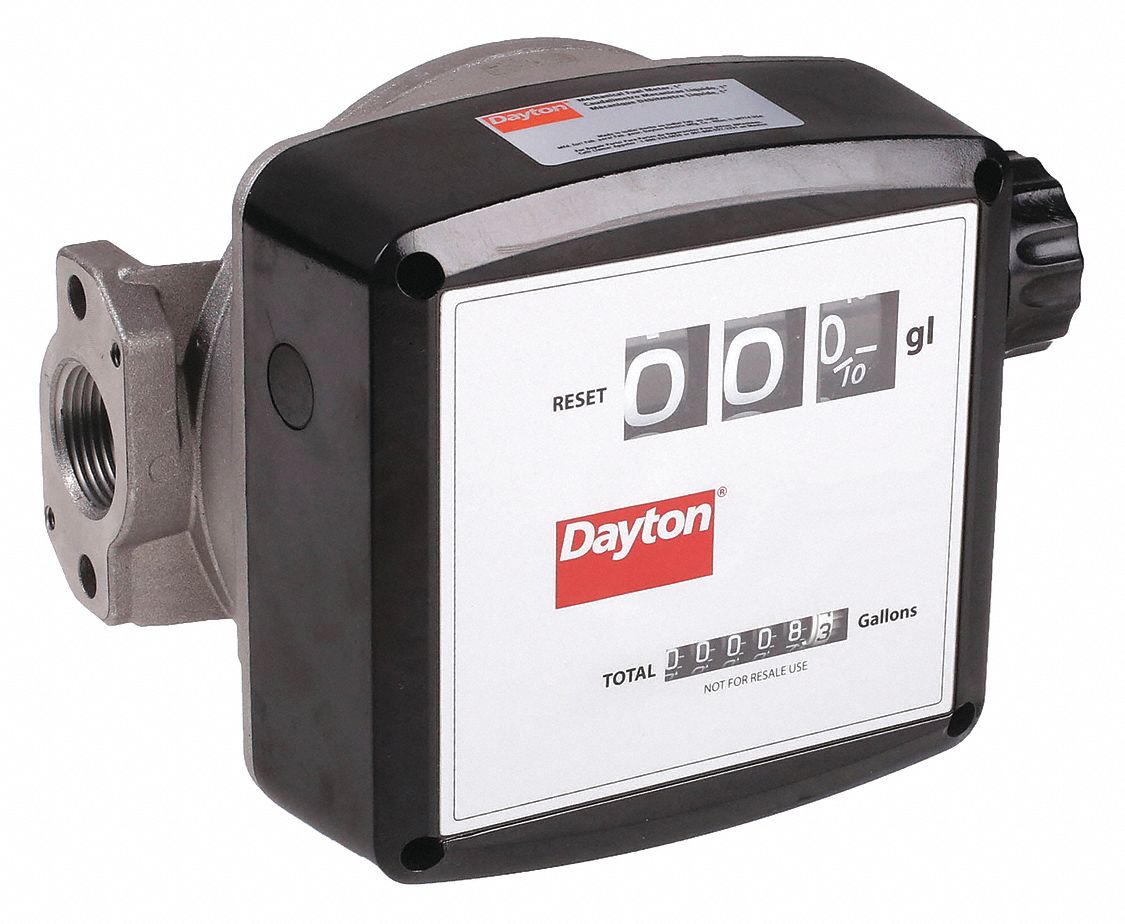 Mechanical Flowmeter: Mechanical Flowmeter, Diesel/Oils, Aluminum, 1 in FNPT, FNPT, Buna-N