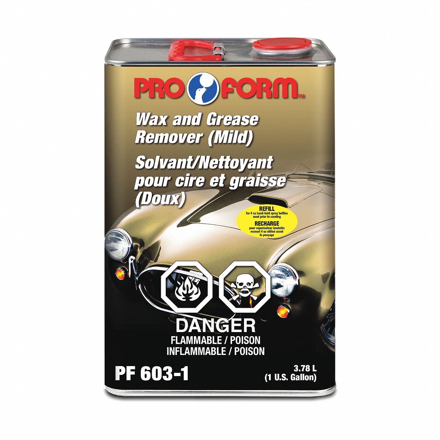 PROFORM FINAL WIPE SOLVENT/WAX & GREASE REMOVER, 749 G/L TO 6.25 LB/GAL  VOC, 3.78 LITRES, VM/P NAPHTHA - Paint Removers - PRFPF603-1