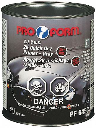 Proform 2k Quick Dry Primer Osha 242 06 G L To 2 02 Lb Usg Voc 3 78 Litres Auto Body Paints And Primers Prfpf645c Pf645c Grainger Canada