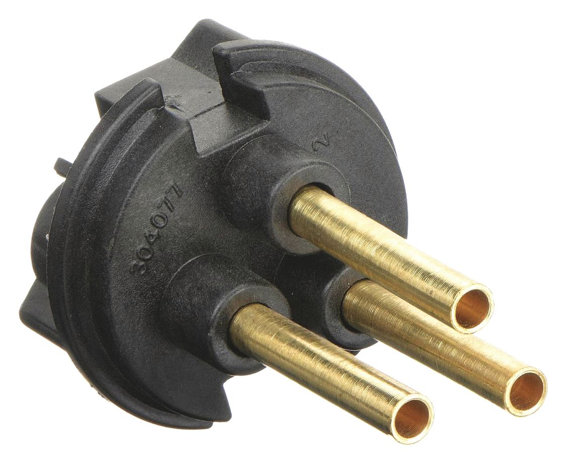 Replacement Interior: 30 A, 250V DC/600V AC, Style 1 Grounding, Male, 3 Poles, 3 Wires