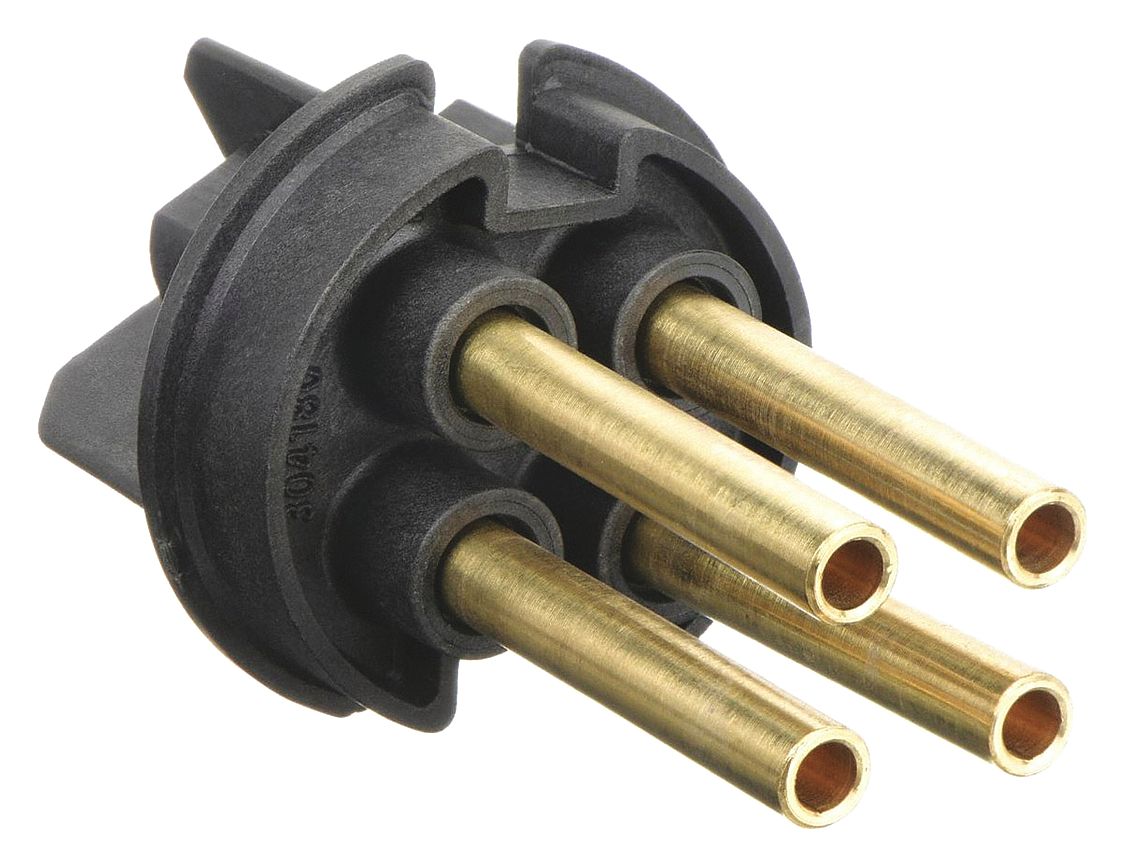 Replacement Interior: 60 A, 250V DC/600V AC, Style 1 Grounding, Male, 4 Poles, 4 Wires