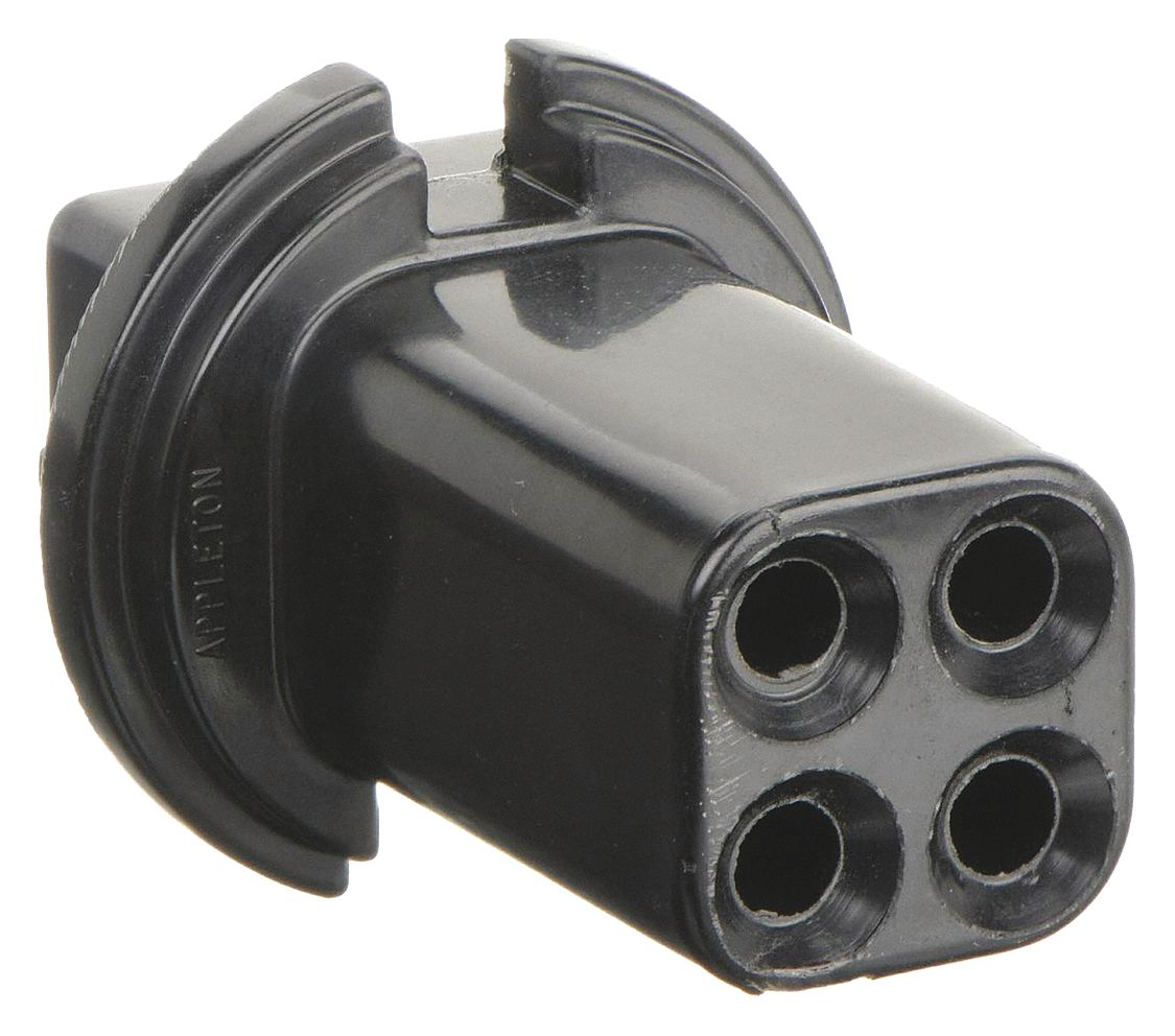 Replacement Interior: 30 A, 250V DC/600V AC, Style 1 Grounding, Female, 4 Poles, 4 Wires