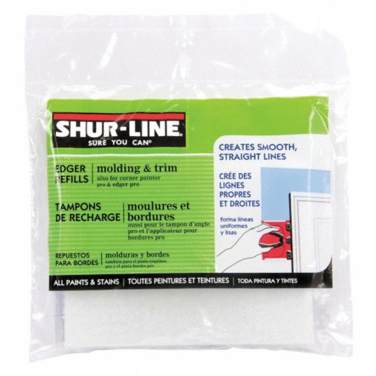 Paint Edger Refill, Color Clear/White, PK 2 Grainger