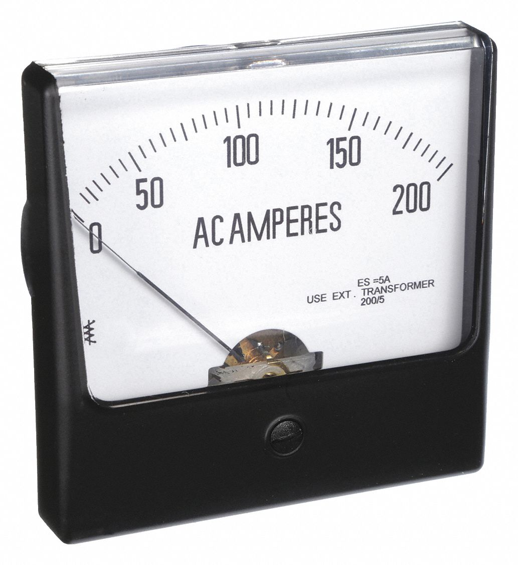 ANALOG PANEL METER,AC CURRENT,0-200