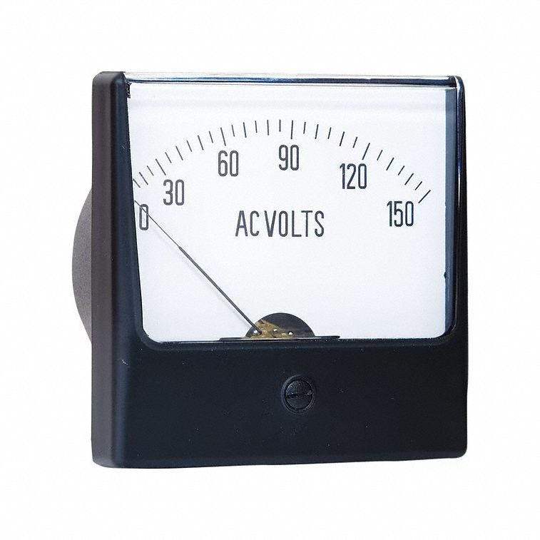 GRAINGER APPROVED 12G406 Analog Panel Meter,AC Voltage,0-150 AC V 12G406