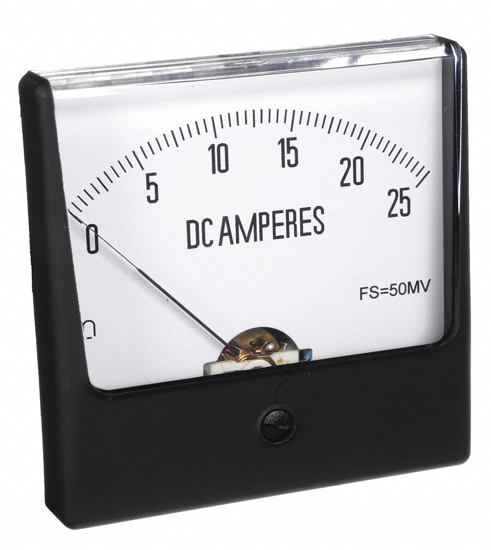 ANALOG PANEL METER,DC CURRENT,0-25