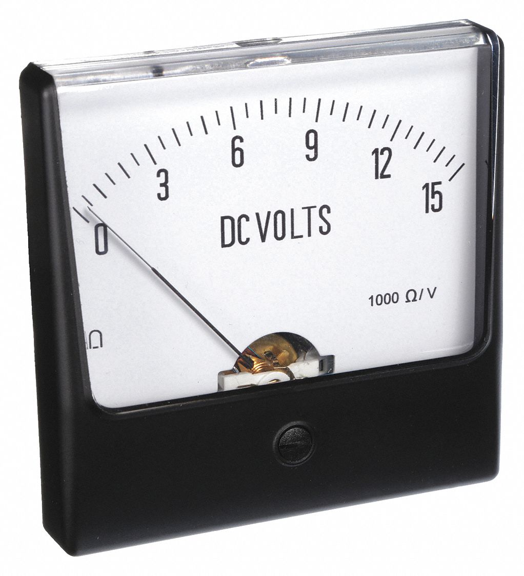 ANALOG PANEL METER,DC VOLTAGE,0-15