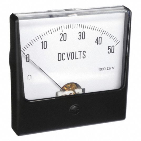 DC Volt, 0-50DC V, Analog Panel Meter - 12G441