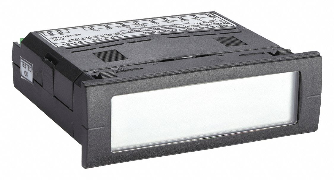 Digital Panel Meter: 1, 999 Display Span - Max, 85 V AC – 250 V AC, 12G484, 1, 999