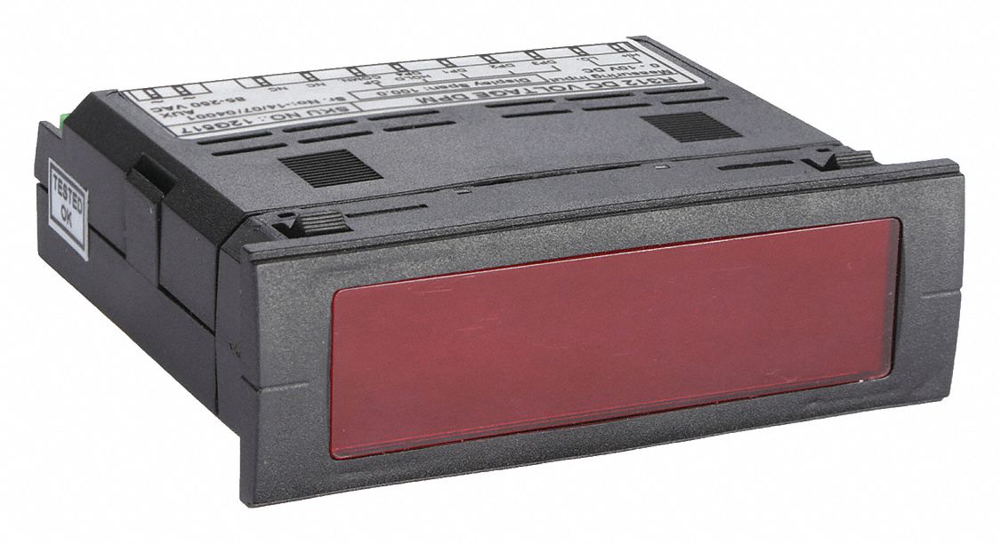 Digital Panel Meter: 0 Display Span - Min, 100 Display Span - Max, 12G517, 0 to 100