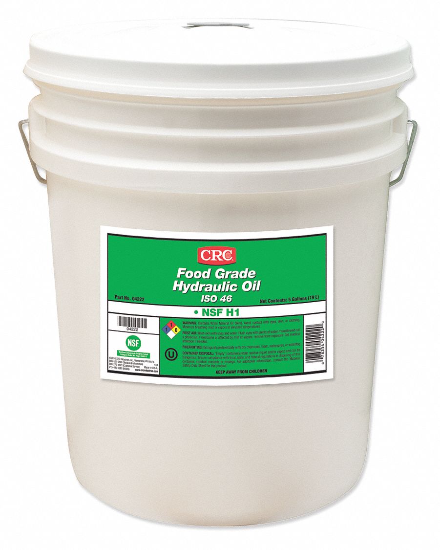 Mineral Hydraulic Oil, 5 gal Pail, ISO Viscosity Grade 46 Grainger