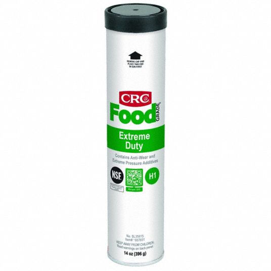 CRC Extreme Duty Food Grade Grease: Extreme Duty Food Grade Grease, 14 oz,  Cartridge, H1 Food Grade