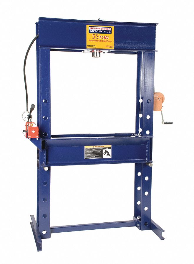 HEINWERNER, Manual Pump, HFrame Frame, Hydraulic Press 12G738