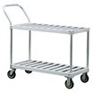 Corrosion-Resistant Flow-Through Utility Carts with Slotted Flush Metal Shelves image