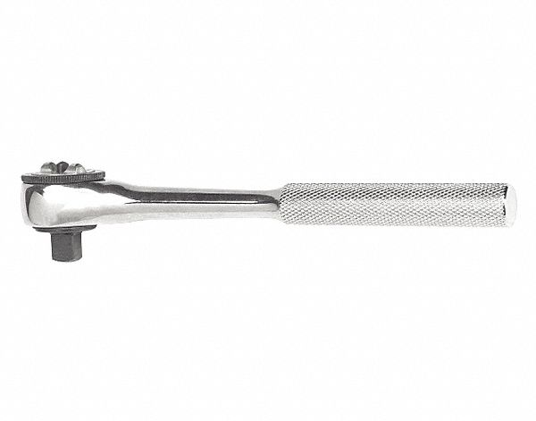 HAND RATCHET, 7 1/4 IN, CHROME, 3/8 IN