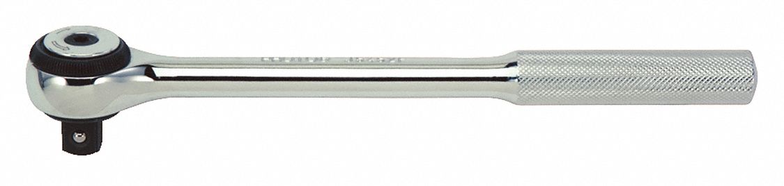 HAND RATCHET, 9 1/4 IN, CHROME, 1/2 IN