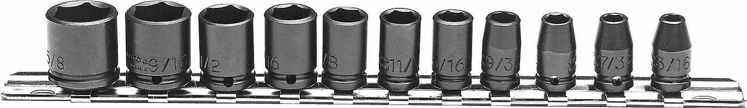 SET SOCKET IMPACT 1/4DR 11PC ST