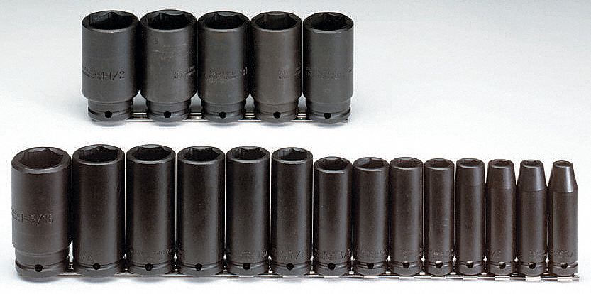 SET SOCKET IMPACT 1/2DR 19PC DE